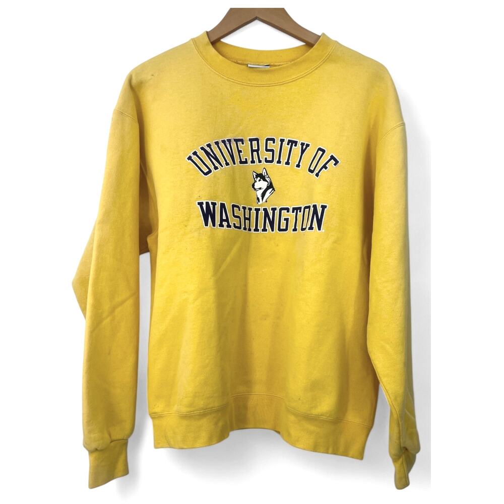 VINTAGE Champion University Of Washington Huskies Seattle Crewneck Sweatshirt L